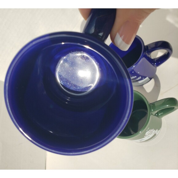 Weihnachtsmarkt Christmas Market Germany Lot Of 3 Coffee Mug Cup Green Blue EUC - Picture 13 of 15